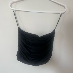 Black Ruched Zara Tube Top